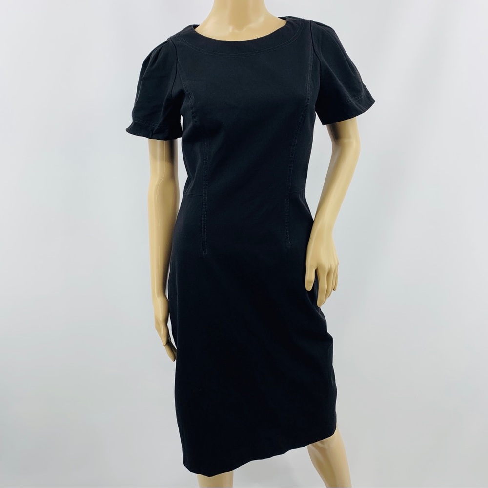 ✨3/$50 J. Crew Black Short Sleeve Scoop Neck Dress